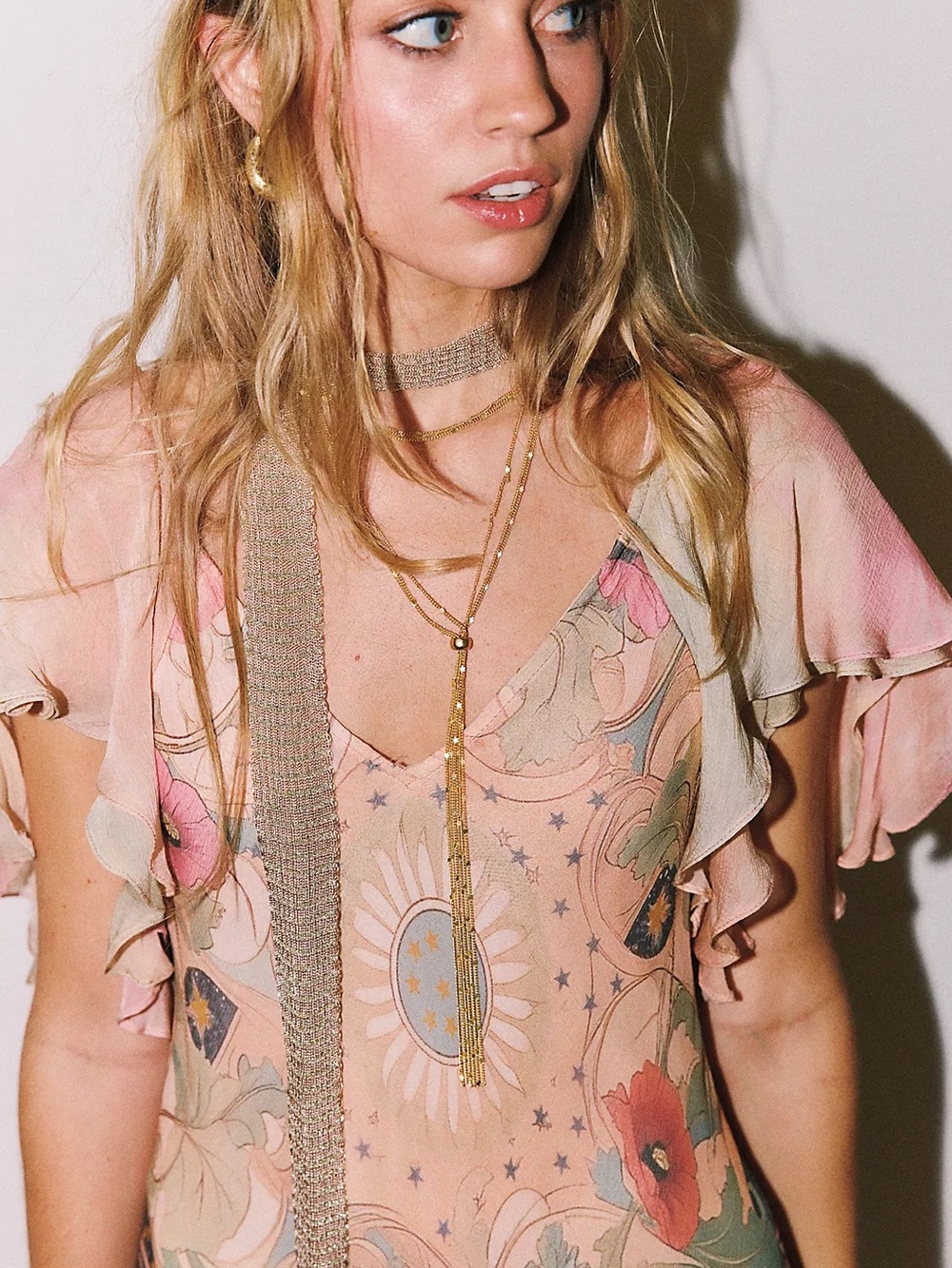 People Bohemian Floral Maxi Dress in Blush Pink - Picture 13 of 15